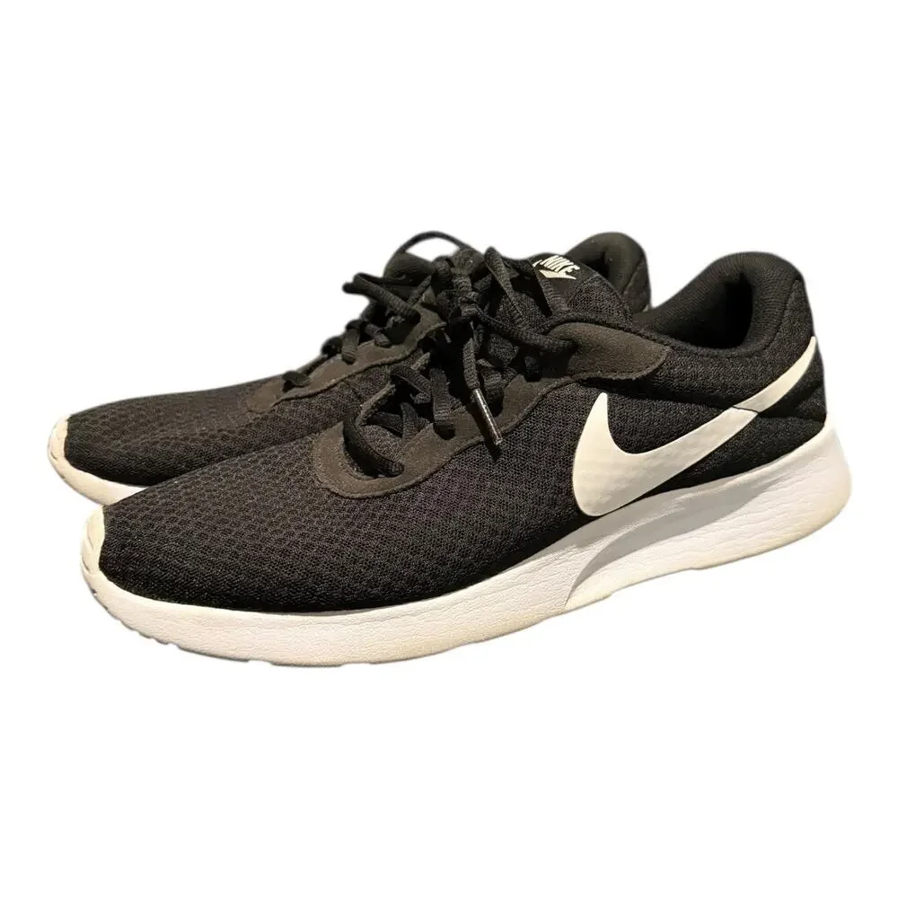 Nike Tanjun Men's Size 11.5 Running Sneakers Black White 812654011 Athletic